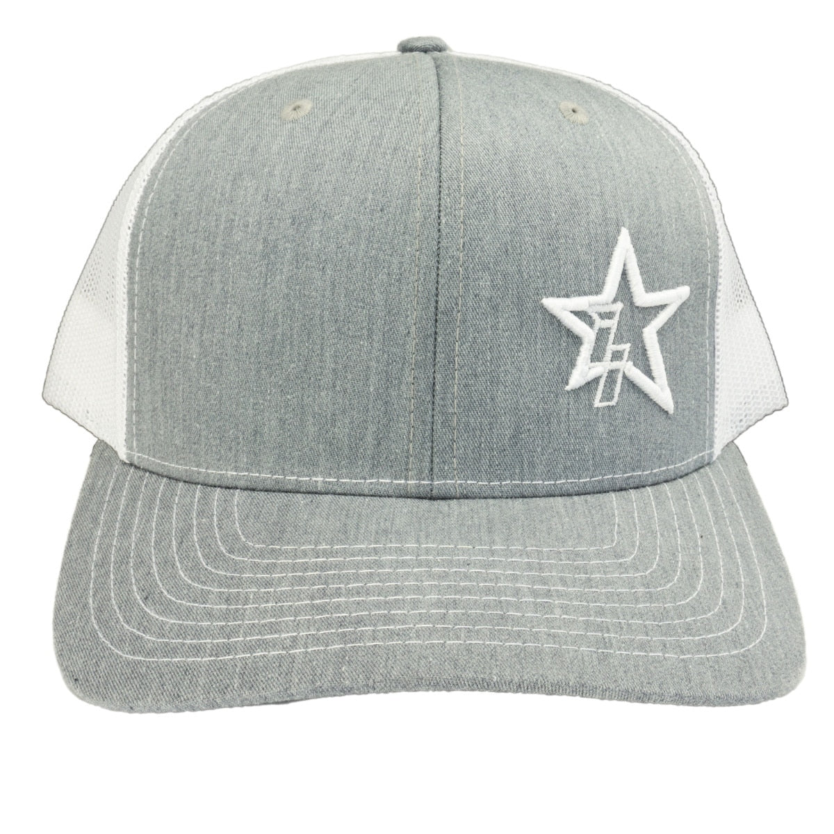 Gray/White Snapback White Star Logo Hat